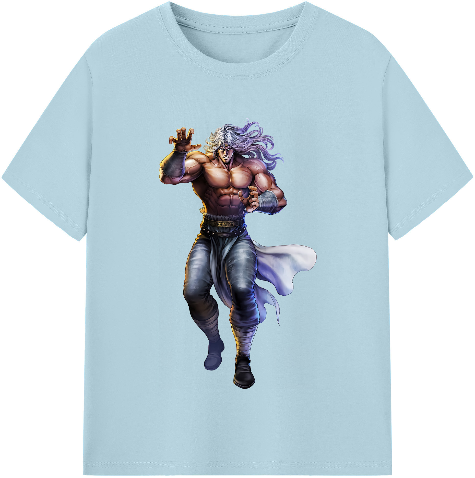 （画像用） 北斗の拳 Fist of the North Star 綿100％半袖Tシャツ（フロントプリント）